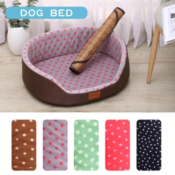 

Soft Pet Dog Bed Dot Design Breathable Warm Comfortable Sleeping Pets Cushion Bed Couch For Small Medium Dogs Dog Accessories