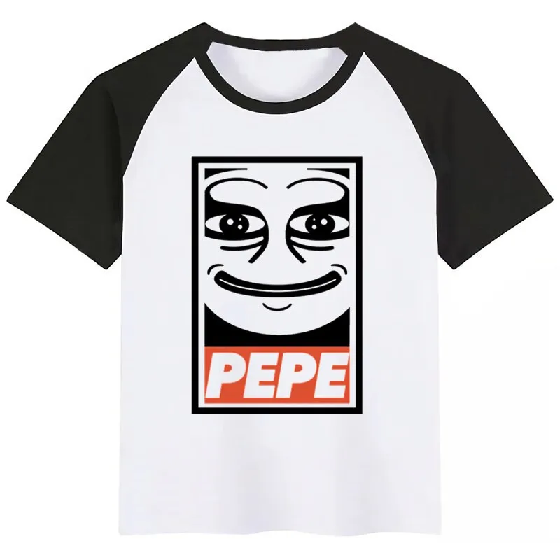 PEPE Kid/Милая футболка с принтом «BoysGirls Pepe» Детская забавная одежда детская летняя футболка для малышей - Цвет: D277F