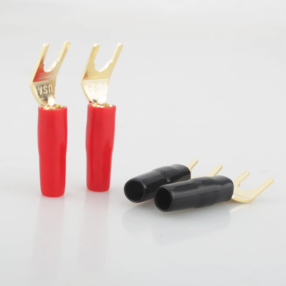12 шт. высококачественный позолоченный штекер для динамика|speaker cable plug|plug speakerplug gold