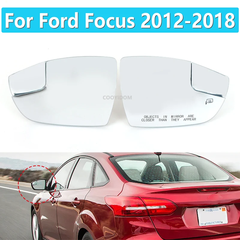 

1 Pair For Ford Focus 2012 2013 2014 2015 2016 2017 2018 for USA Version Side Heated Wing Rear Mirror Glass