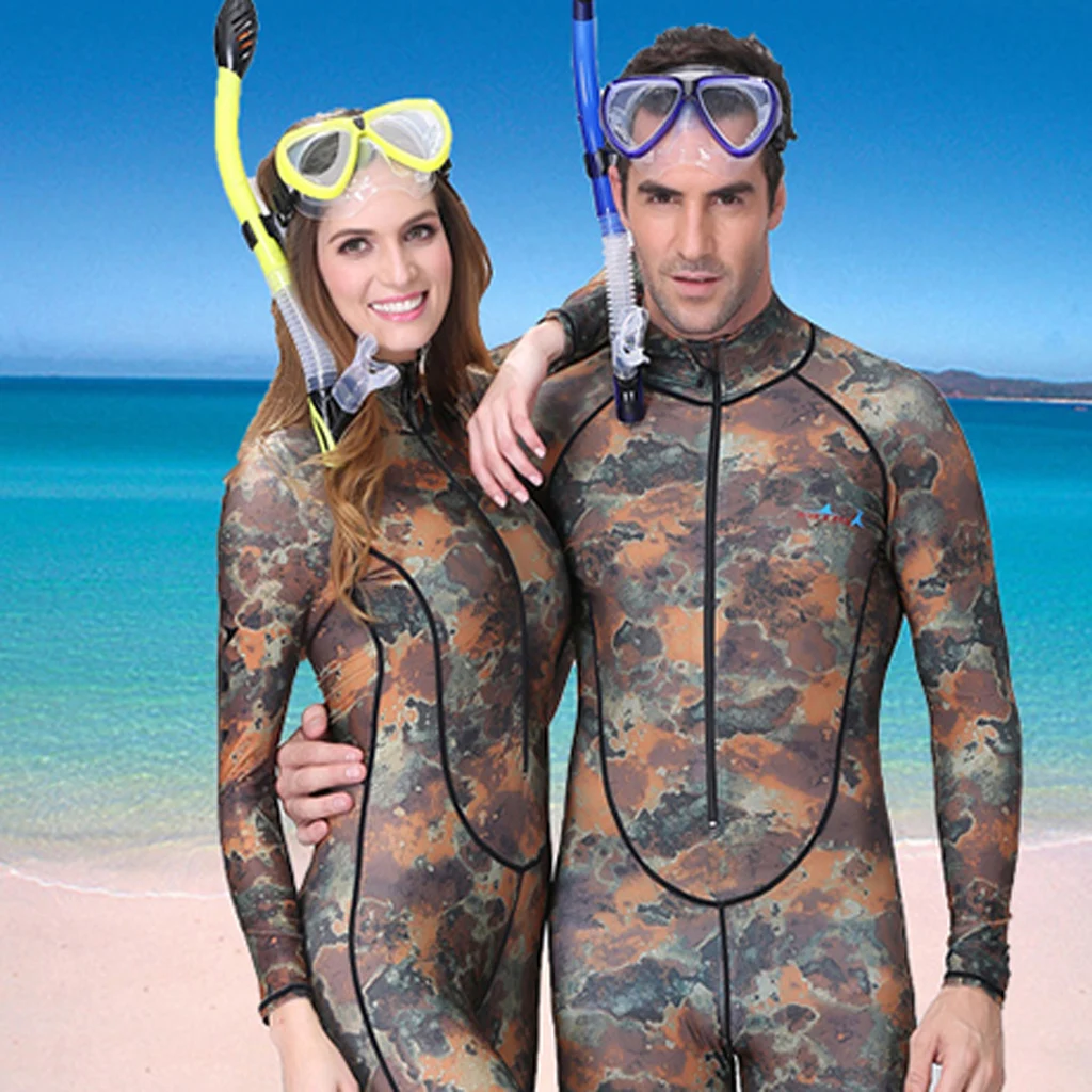 Nylon Camouflage Rashguard Full Body Diving Surfing Swimwear Wetsuits