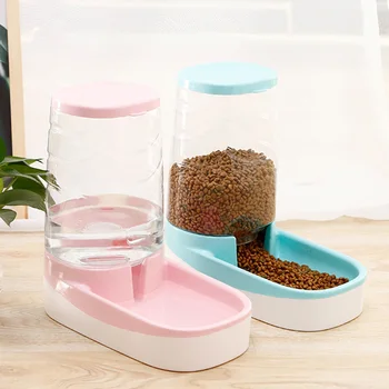 

3800ml Pet Dog Cat Automatic Water Food Feeder Dispenser for Treat Small Cat Puppy Dog Food Storage Container Pet Product