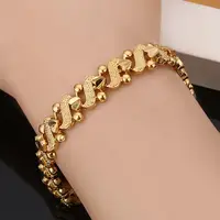 Trendy Romantic Heart Bracelet Gold Color Dubai Ethiopian African Women Jewelry 2