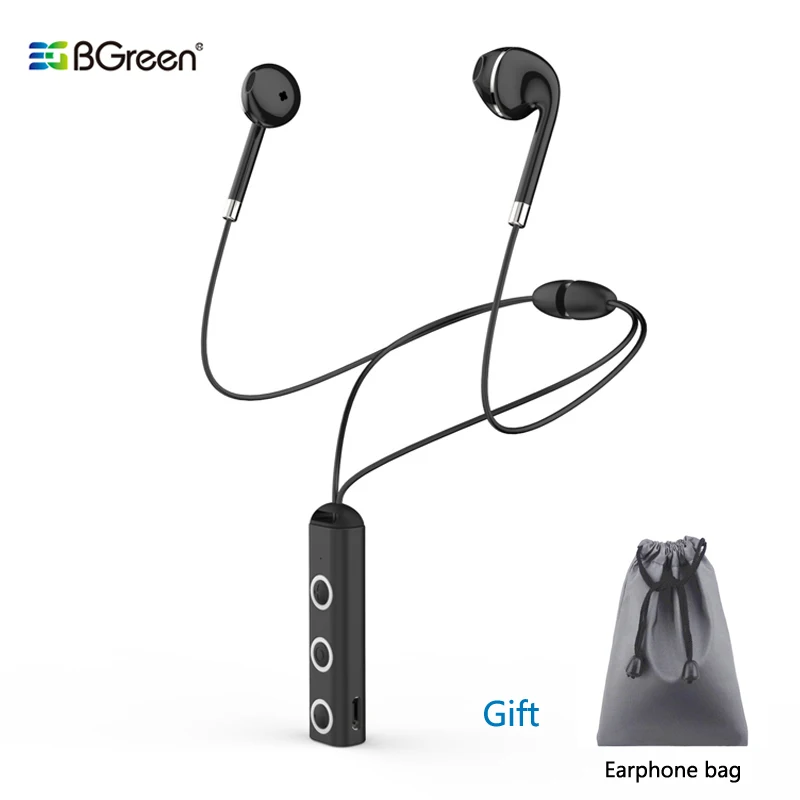 Bluetooth наушники BGreen с микрофоном и индикатором уровня заряда|Наушники гарнитуры| |
