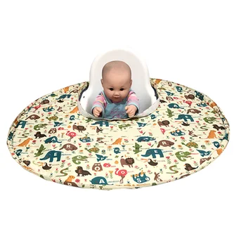

1Pc Feeding Bib Snap Button Food PVC Kids Chair Cover Infant Supply Baby Bibs for Kids Tnfants Children