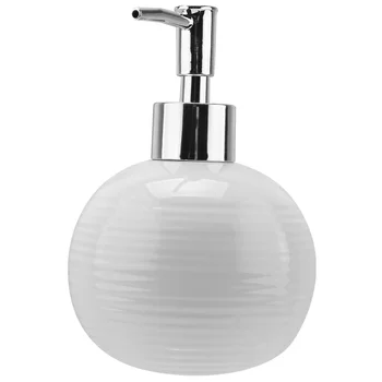 

1Pc Press Bottle Ceramic Lotion Packing Bottles Squeeze Pump Dispenser (White)