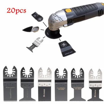 

20pcs/Set Multi Tool Saw Blade Accessories Kit Oscillating Multi Tool Wood Cutting Saw Blades For Fein Multimaster Dremel Blades