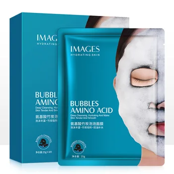 

2019 Images Amino Acid Bamboo Charcoal Oxygen Bubble Cleansing Mask Moisturizing Oil Control Foam Mask Masked Sea Salt