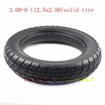 

HOT SALE 3.00-8(12.5X2.50) non-inflatable solid elastic tires for electric vehicles are suitable for 30-35MM ring groove width