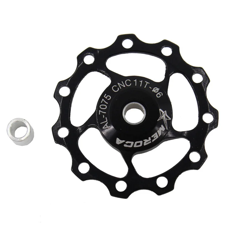 11 T/13 T подшипник из сплава на основе алюминия MTB горный велосипед задний переключатель передач велосипедный натяжной шкив колеса дорожный велосипед направляющие роликовые части велосипеда - Цвет: 13T black