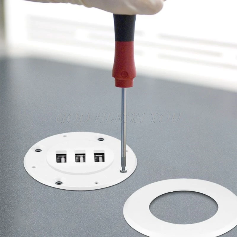 5 см отверстие втулки в столе крепление 3 порта USB 2,0 концентратор для ноутбука ПК компьютера новейший Черный