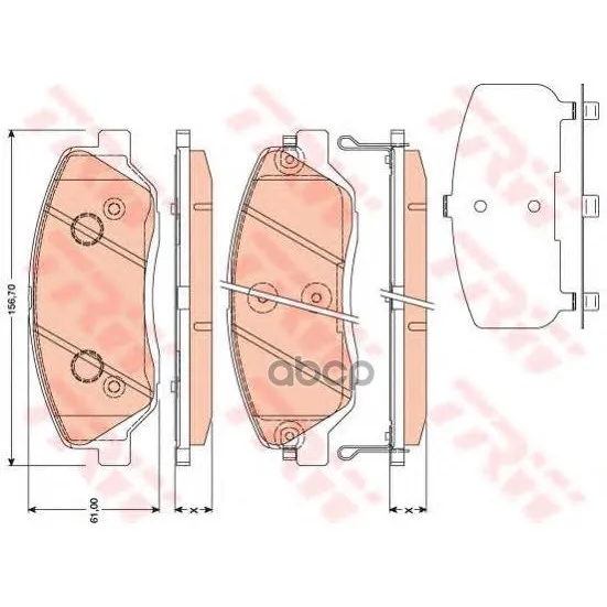 Колодки Тормозные Hyundai Santa Fe(Cm)/(Sm) 05-/Kia Sorento(Xm) 09- Передние Trw/Lucas Gdb3418 TRW/Lucas арт. GDB3418