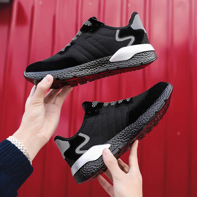 

2019 New Style Large Size Athletic Shoes Men's Korean-style Harajuku Ulzzang Retro Running Shoes Versatile Elevator Shoes L1912