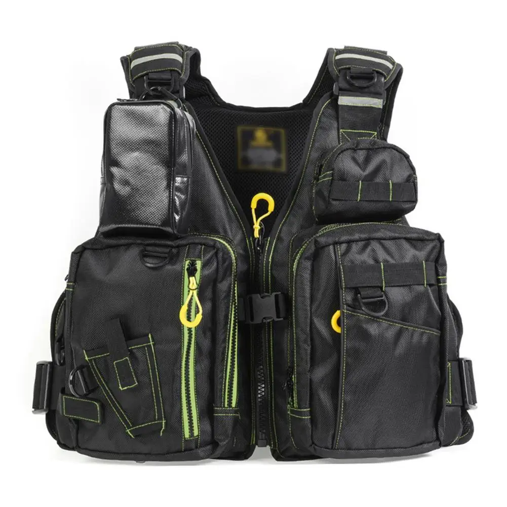 Adjustable Fishing Vest Multi-pocket Reflective Design Buoyancy Life Jacket Removable Strap Fishing Vest For Men Women Adjustable Fishing Vest Multi-pocket Reflective Design Buoyancy Life Jacket Removable Strap Fishing Vest For Men Women