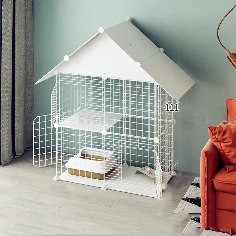 Cat Cage Home Indoor Double Pet Villa Clearance Empty House Large