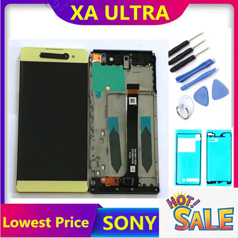 6.0 inch lcd Black For Sony Xperia XA Ultra Screen C6 F3211 F3212 F3215 F3216 F3213 LCD Display Digitizer Touch Assembly | Мобильные