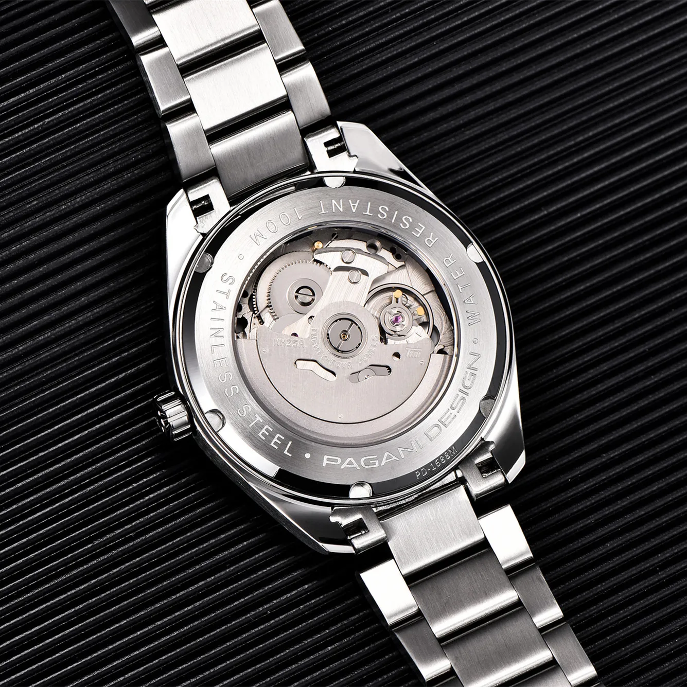 PAGANI DESIGN 40mm Dial Watches 100M Waterproof Luminous Automatic Mechanical Stainless Steel Watch For Men Relogio Masculino