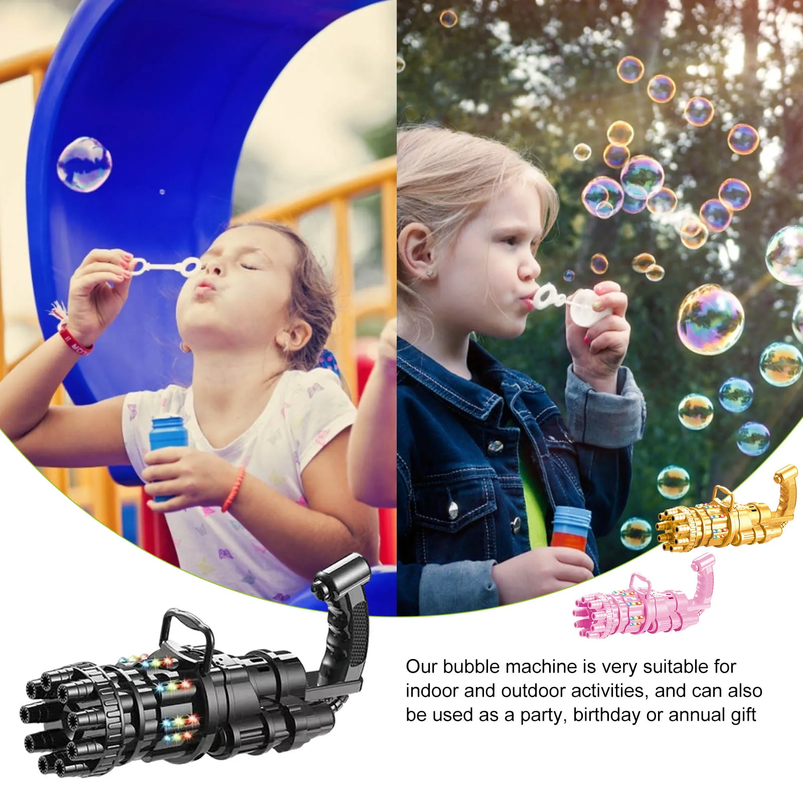 New Kids Automatic Gatling Bubble Gun Soap Bubbles Machine Summer Gatling Blower Bath Toys Outdoor Party Wedding Bubble 6 New Kids Automatic Gatling Bubble Gun Soap Bubbles Machine Summer Gatling Blower Bath Toys Outdoor Party Wedding Bubble 6
