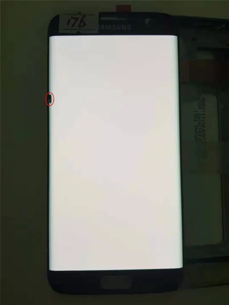 100%ORIGINAL 5.5'' AMOLED LCD for SAMSUNG Galaxy s7 edge G935 G935F Touch Screen Digitizer Display With Black Dots - Цвет: NO.176 Black