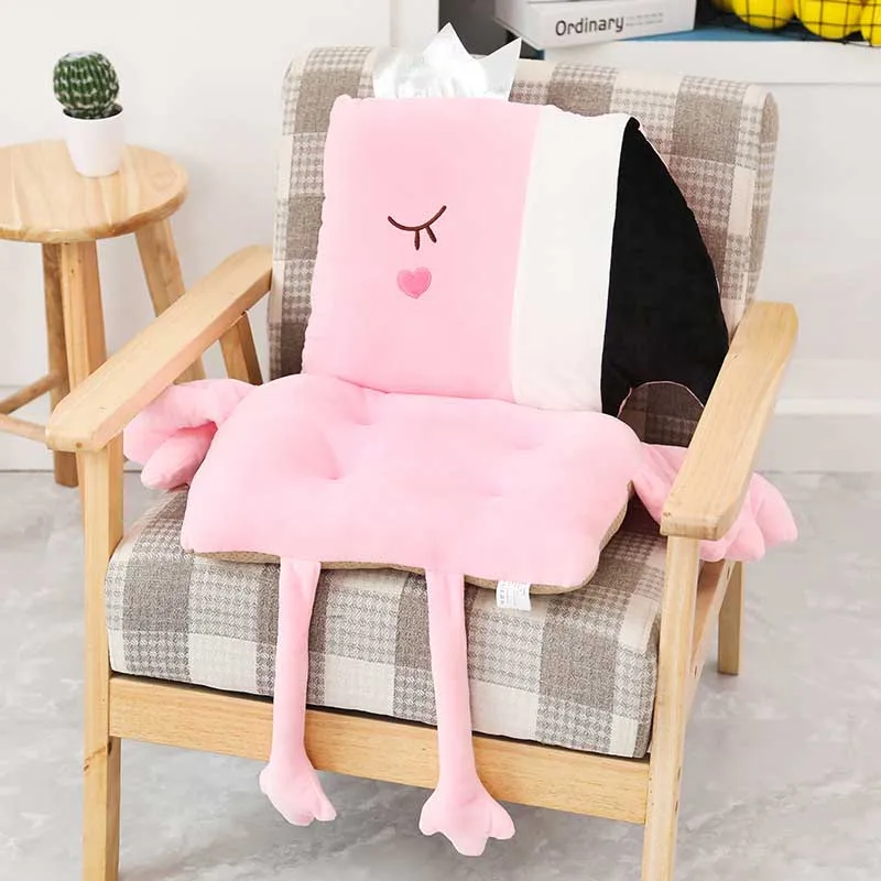 Lovely Cartoon Dormitory Mat Chair Cushion for Student Office Classroom Backrest Thicken Waist Cushion Decorative