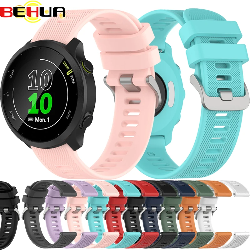 Bracelet de rechange en Silicone, pour Garmin Forerunner 158 245