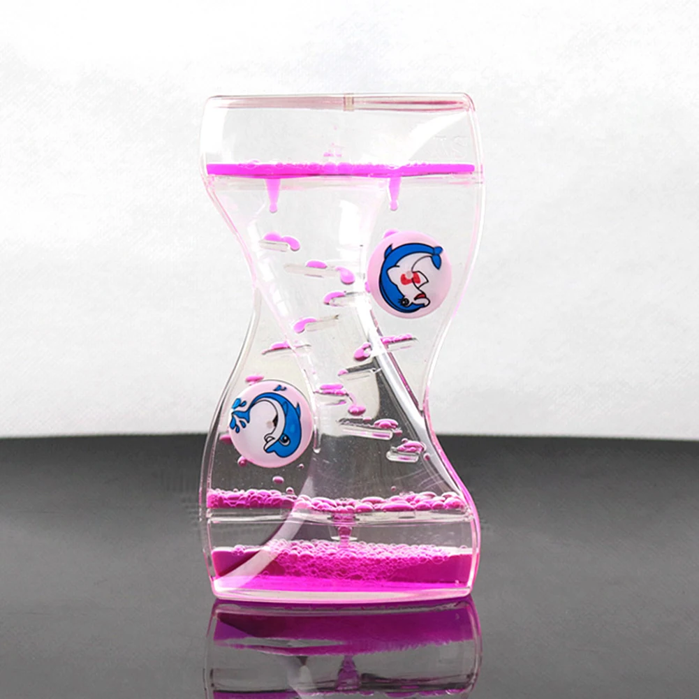 Liquid Oil Droplet Dynamic Water Leakage Acrylic Hourglass Timer Bubble Ornaments Best Birthday Gift For Children Kids Toy 3