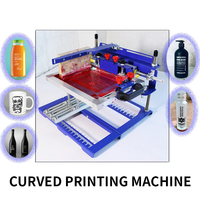 

Curved screen printing machine Curved printing machine SPE-A QMH170 screen printing table screen printing machine Manual curved