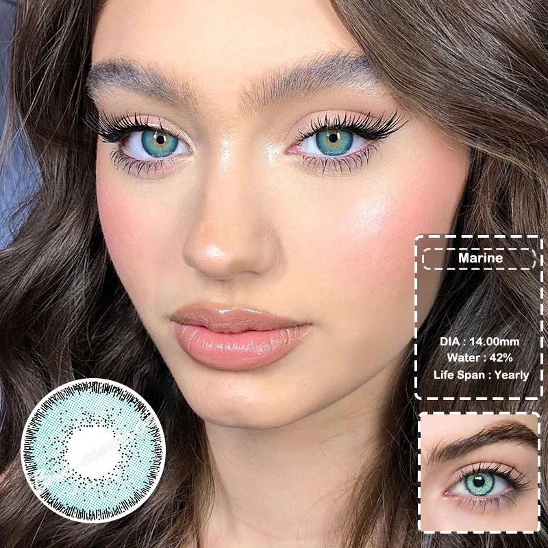

2pcs/pair Natural Series Natural Looking Colored Contacts Contact Lenses Cosmetic Contact lens UYAAI