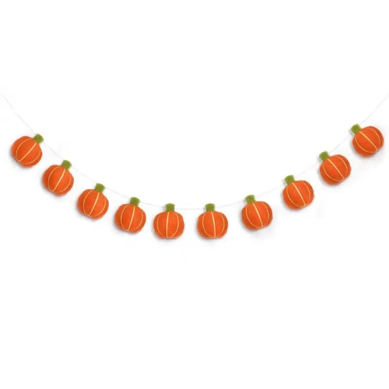 

Wool Felt Pumpkin Pom Poms Fall Craft Ball Garland Baby Shower Birthday Party Decoration Pack of 10