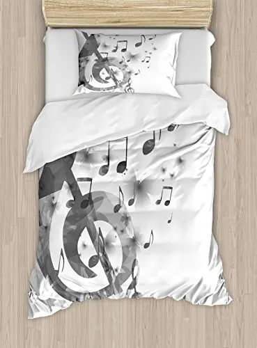 shabby chic bedding Animals Duvet Cover Set, Woodland Forest Animals Trees Birds Owls Fox Bunny Deer Raccoon Mushroom Print, Decorative 3 Piece Bed bed comforters Bedding Sets