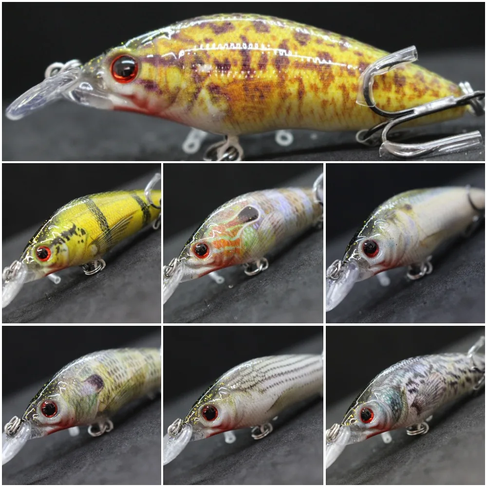  wLure 8.1cm 9.6g Wide Swimming Action #6 Hook Fresh Water 3D Hard Eyes Slow Floating Lifelike Crank