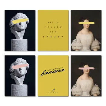 

Retro Woman Sculpture Renaissance Art Poster Abstract Canvas Wall Print Painting Modern Style Picture Contemporary Room Decor