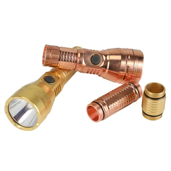 

Astrolux FT03 MINI XHP50.2 Copper Brass 4200LM Anduril UI Powerful EDC 18650/18350 LED Flashlight, with Updated AUX Torch