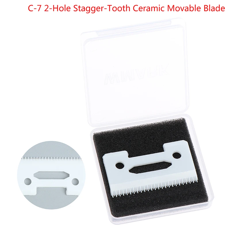 Magic 2-Hole Stagger-Tooth Ceramic Movable Blade Cordless Clipper Replaceable Blade For Wahl Shear Clipper With Box