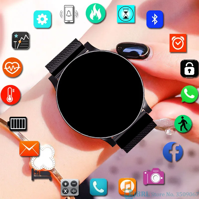  Round Smart Watch Women Men Smartwatch For Android IOS Electronics Smart Clock Wach Fitness Tracker - 4000115108231