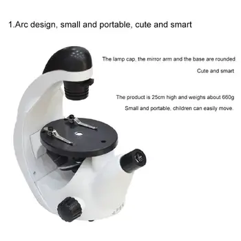 

Monocular Inverted Microscope Triple 4x 10x 20x Coarse 40x-320x for Educational 28TC