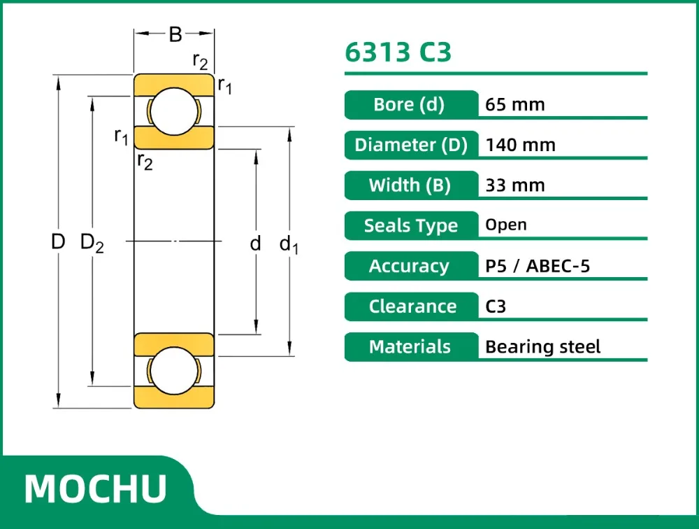 6313 C3 MOCHU BEARINGS 9