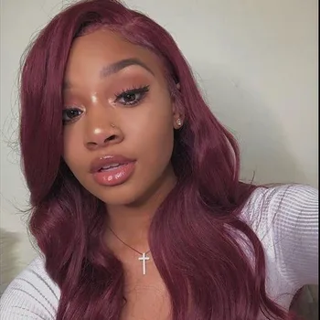 

99J Loose Wave 360 Lace Frontal Human Hair Wigs with Baby Hair Bleached Knots Brazilian Deep Part 13x6 Lace Front Wigs Pre Pluck