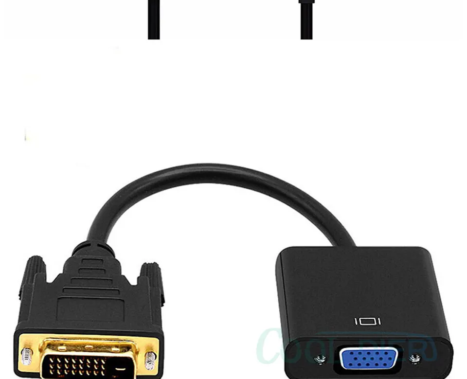 Переходник DVI со штекером VGA и разъемом Full HD 1080P DVI-D-VGA адаптер 24+ 1 25Pin-15 pin кабель конвертер для монитора компьютера