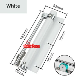 KAK Heavy Duty Fire - Proof Adjustable Aluminum Door Closer with Soft Close Feature (White)
