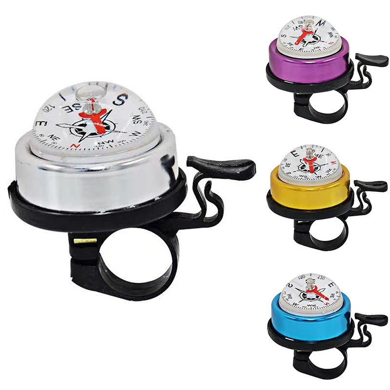 1PCS Aluminum Alloy Bicycle Bells Bike Bells with Compass Clear Sound