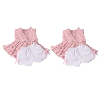 

2x Sleeveless Dress Outfit Fits 18 Inch Generation Doll Clothing Accs Gifts