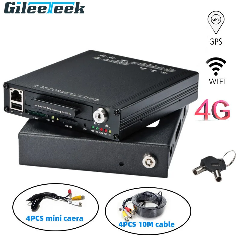 4G + Wifi + Gps Di Sicurezza Dvr 1080P Telecamere Kit Sistema Di Registrazione Video Di Hdvr9804 4Ch Ahd Auto Bus Camion Veicolo Dvr Mobile Monitor Se