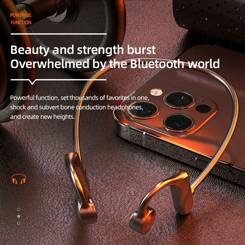 best headphones K69 Bone Conduction Concept Bluetooth Headset Wireless Earphone Waterproof Sport headphones High Fidelity Stereo Sound Earbuds bluetooth headphones