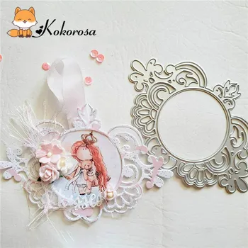 

Kokorosa Cutting Dies Metal Dies Circle Lace Frame Die Scrapbooking Album Card Making Embossing Stencil Diecuts Decoration