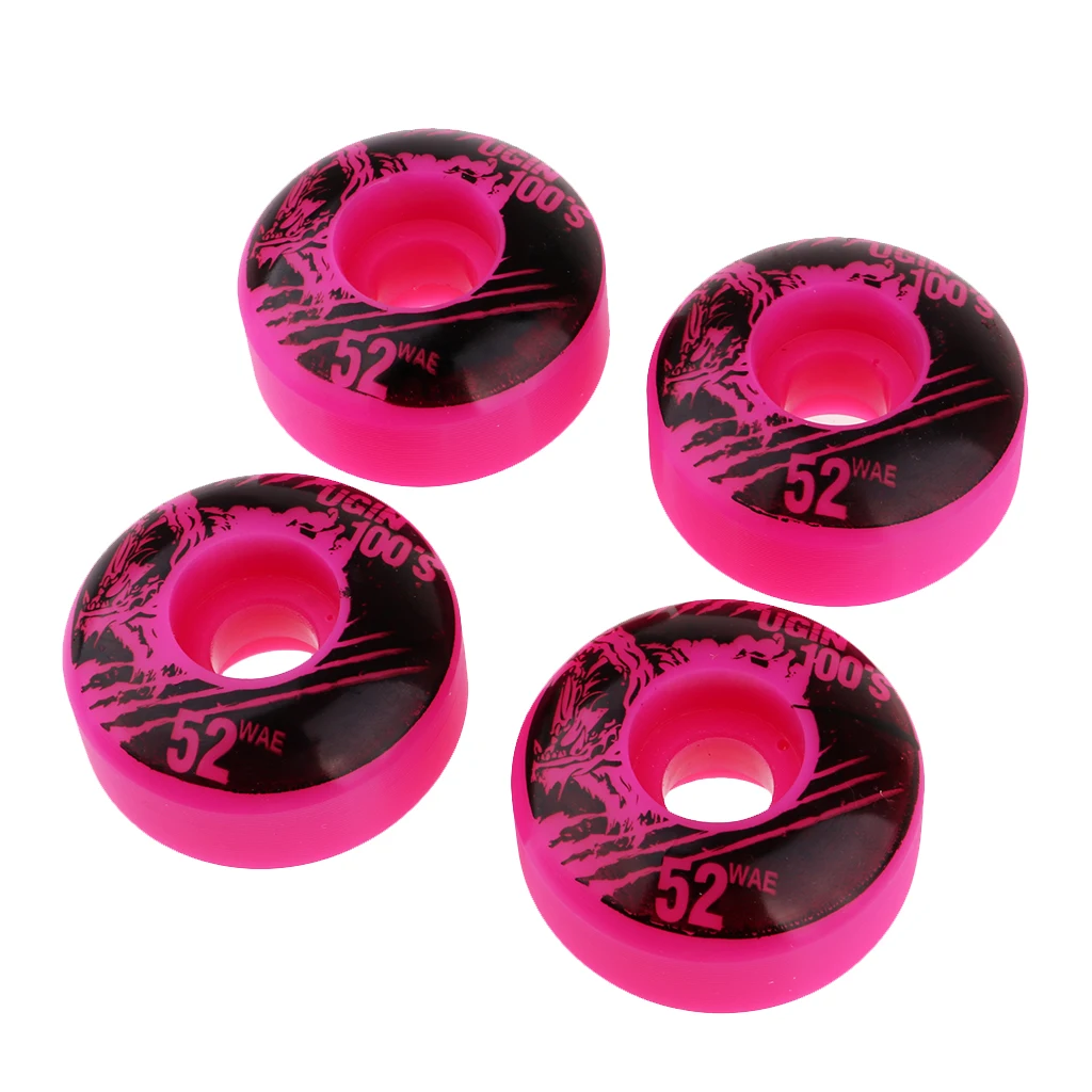 4Pcs 52mm 100A High Performance Skateboard Wheels Durable PU Skate Wheels 100A Super Smooth Skate Board Accessories
