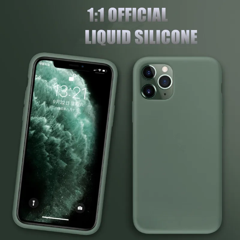 Роскошный тонкий мягкий чехол для iPhone 11 Pro Оригинальный жидкий силиконовый