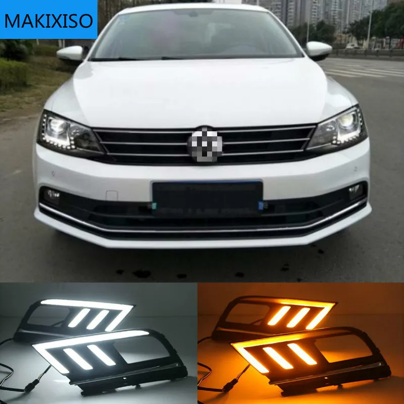

LED DRL Daytime Running Light Daylight For Volkswagen VW Jetta Sagitar MK6 2015-2018 car styling driving