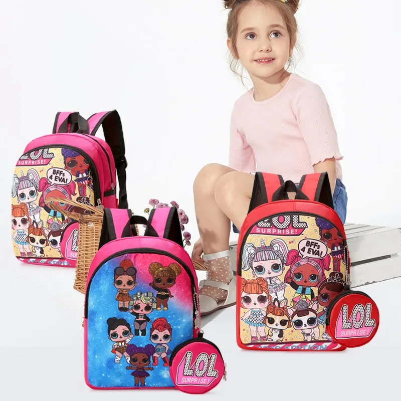 

L.O.L. SURPRISE! School Backpack L.O.L Dolls Bag Toddler Girl Rucksack Kids Mini Knapsack Cartoon Printed Casual Student Schoolb