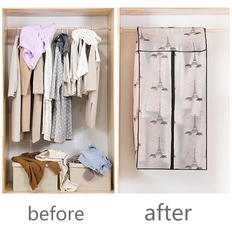 Durable Large Clothing Cover Bag Protector Wardrobe Hanging Storage Bags Dust Protector Cover Home Clothes Cover